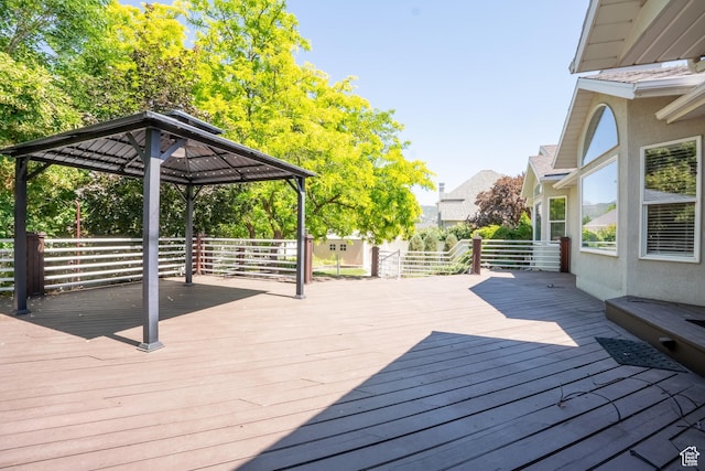 571 E Golden Pheasant Dr, Draper, UT 84020 - wooden terrace featuring a gazebo