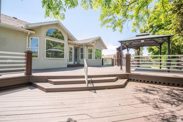 571 E Golden Pheasant Dr, Draper, UT 84020 - wooden deck featuring a gazebo