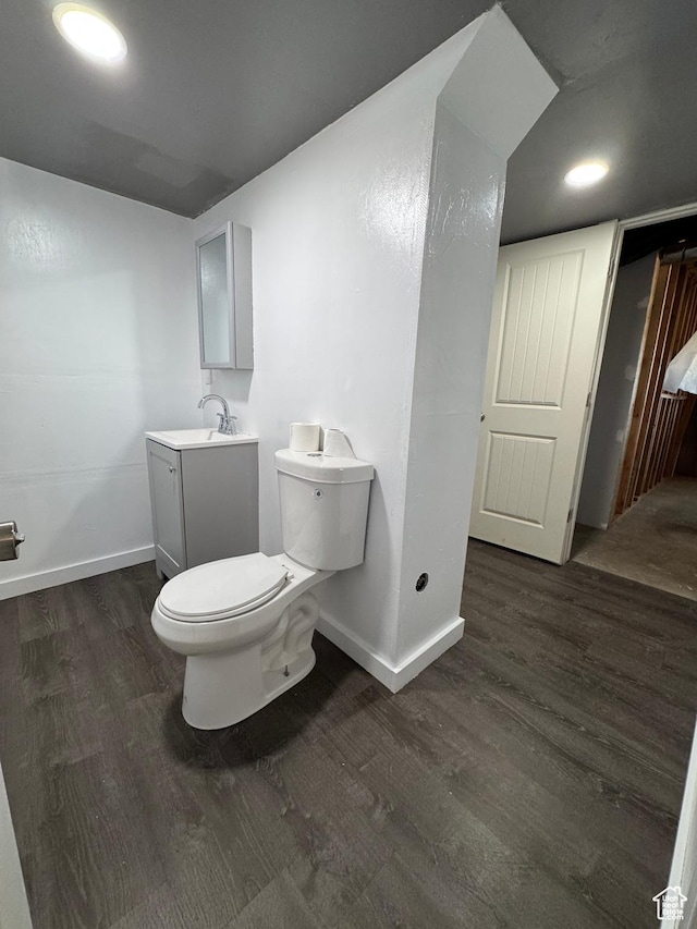 631 W Main St W, Wellington, UT 84542 - half bathroom with wood finished floors and vanity