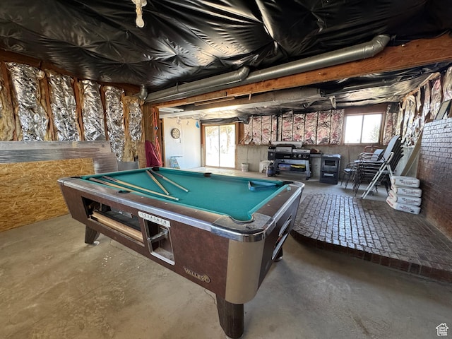 631 W Main St W, Wellington, UT 84542 - rec room with billiards table and concrete flooring