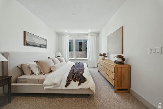 2009 E Beverly Dr S, Holladay, UT 84117 - bedroom featuring light carpet, recessed lighting, and a textured ceiling
