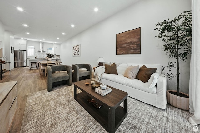 2009 E Beverly Dr S, Holladay, UT 84117 - living area with light wood-style flooring and recessed lighting