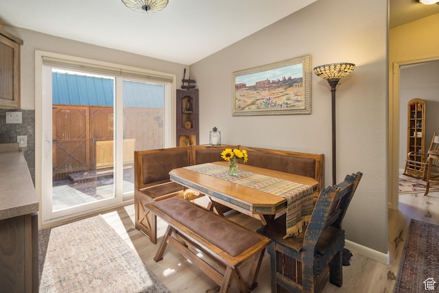 460 E Bowen Cir, Moab, UT 84532 - dining room with light wood-style floors and lofted ceiling