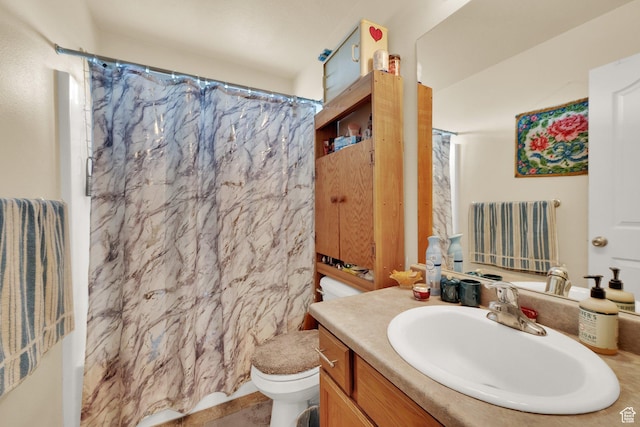 1047 W Ascot Dr N, North Salt Lake, UT 84054 - bathroom with vanity and a shower with shower curtain