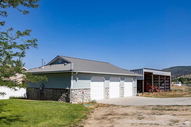 3787 E 1200 S, Heber City, UT 84032 - detached garage featuring a mountain view