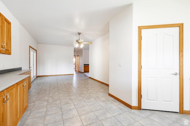 3787 E 1200 S, Heber City, UT 84032 - unfurnished living room with ceiling fan and light tile patterned floors
