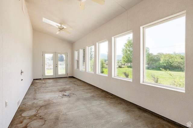 3787 E 1200 S, Heber City, UT 84032 - unfurnished sunroom featuring french doors and lofted ceiling