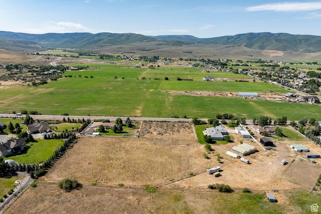3787 E 1200 S, Heber City, UT 84032 - aerial view of property and surrounding area featuring rural landscape and mountains