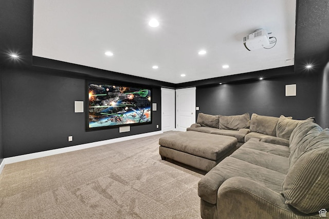 874 W Steeple Chase Dr, Kaysville, UT 84037 - carpeted home theater featuring recessed lighting and baseboards