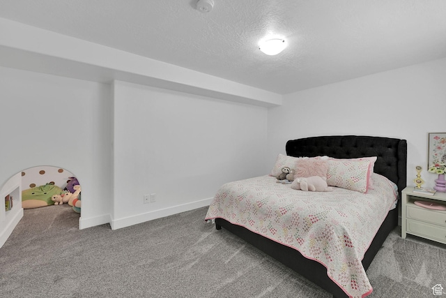 874 W Steeple Chase Dr, Kaysville, UT 84037 - carpeted bedroom featuring a textured ceiling and baseboards
