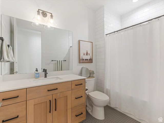 1783 E Bermondsey Ct, Holladay, UT 84117 - bathroom featuring vanity, tile patterned flooring, and shower / tub combo