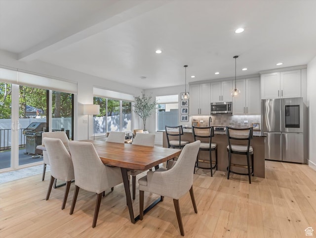 1783 E Bermondsey Ct, Holladay, UT 84117 - dining space with light wood-style floors and recessed lighting