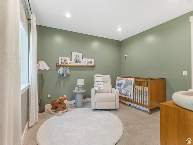1783 E Bermondsey Ct, Holladay, UT 84117 - carpeted bedroom featuring a crib and recessed lighting