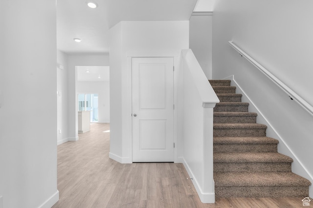 837 N 1860 E Unit 158, Salem, UT 84653 - stairs featuring wood finished floors and recessed lighting
