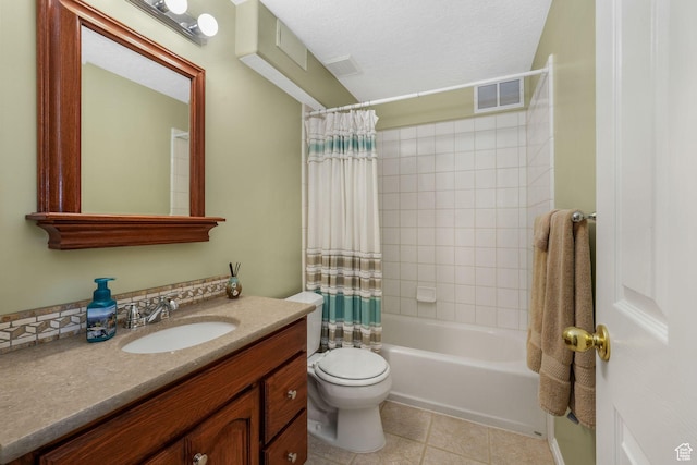 823 Creek Ln, Farmington, UT 84025 - bathroom featuring vanity, tile patterned flooring, and shower / bath combo with shower curtain