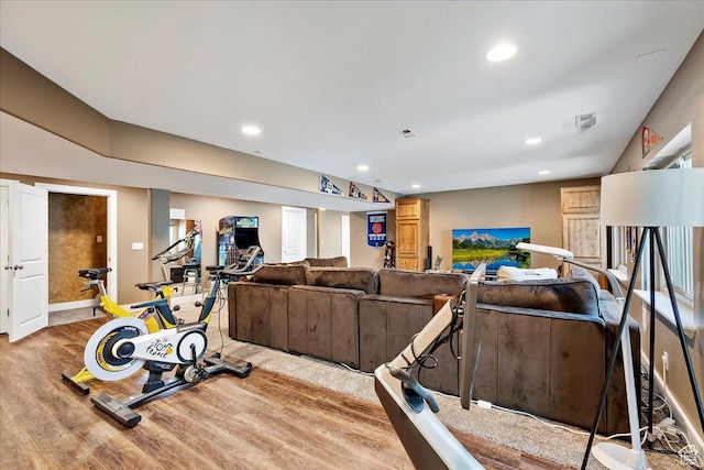 3695 S 3525 W, West Haven, UT 84401 - exercise area with wood finished floors and recessed lighting