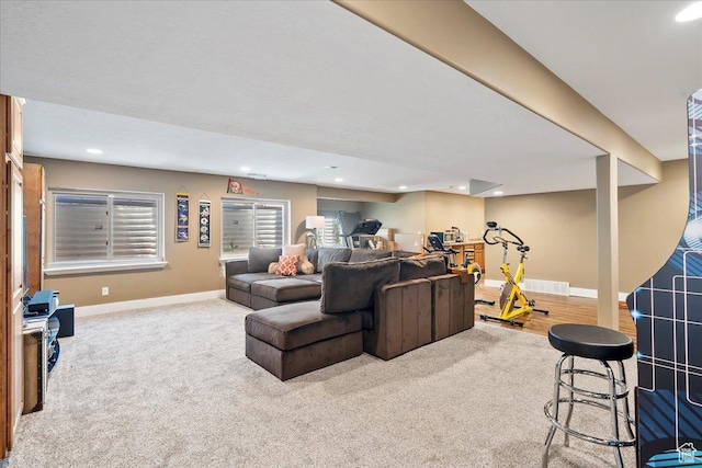3695 S 3525 W, West Haven, UT 84401 - living room with carpet and recessed lighting