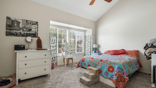 1248 E Freshman Cir, Millcreek, UT 84117 - bedroom with vaulted ceiling, carpet flooring, and ceiling fan