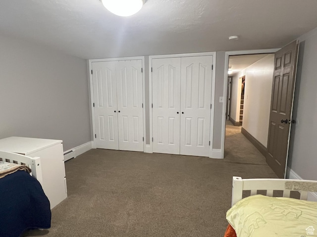 663 E 485 S, Orem, UT 84097 - carpeted bedroom with a baseboard heating unit and two closets