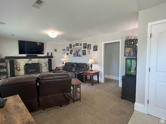 663 E 485 S, Orem, UT 84097 - living area with a fireplace and light carpet