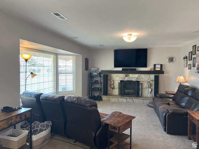 663 E 485 S, Orem, UT 84097 - carpeted living area featuring a fireplace