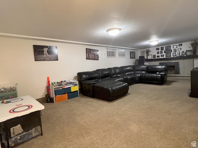 663 E 485 S, Orem, UT 84097 - carpeted living room with a fireplace