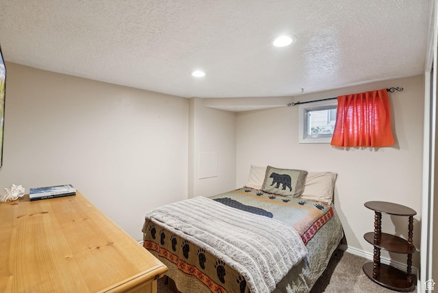 145 S 300 E, Kaysville, UT 84037 - carpeted bedroom with recessed lighting and a textured ceiling