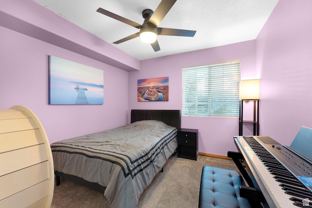 2103 N Aurora Way, Saratoga Springs, UT 84045 - carpeted bedroom featuring baseboards and a ceiling fan