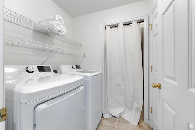 2103 N Aurora Way, Saratoga Springs, UT 84045 - laundry room featuring washing machine and clothes dryer and light tile patterned flooring