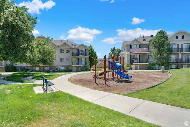 2103 N Aurora Way, Saratoga Springs, UT 84045 - communal playground featuring a yard and a residential view