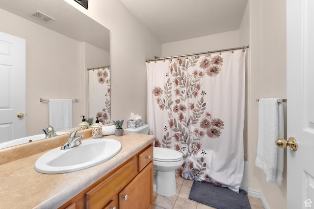 2103 N Aurora Way, Saratoga Springs, UT 84045 - full bathroom with vanity, tile patterned floors, and a shower with curtain