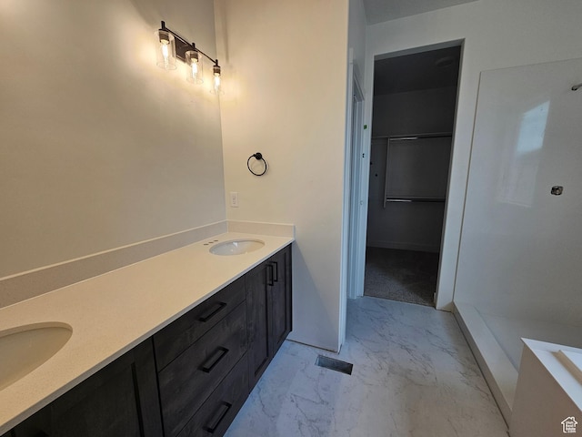 1768 S 3875 W Unit 227, Taylor, UT 84401 - bathroom with marble finish floors, double vanity, and a spacious closet