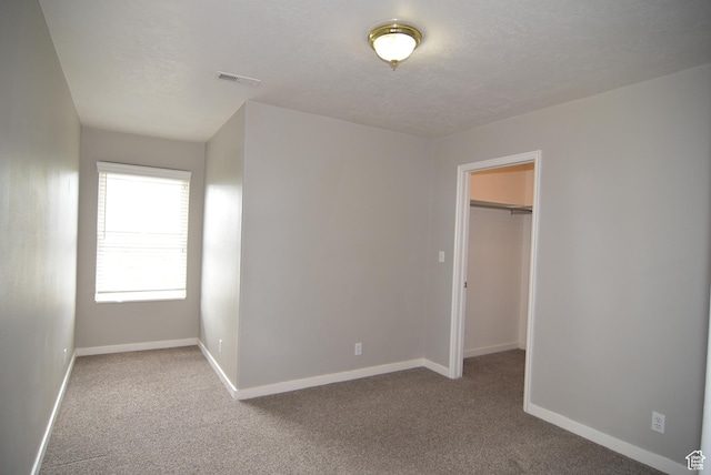 107 W High Sierra Dr, Elk Ridge, UT 84651 - unfurnished bedroom with carpet floors, a spacious closet, and a textured ceiling