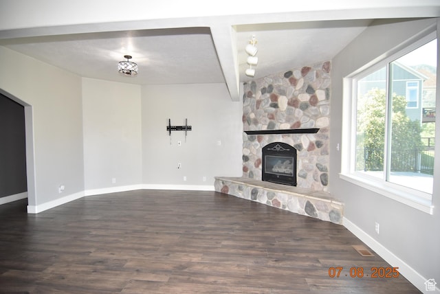 107 W High Sierra Dr, Elk Ridge, UT 84651 - unfurnished living room with a fireplace and wood finished floors