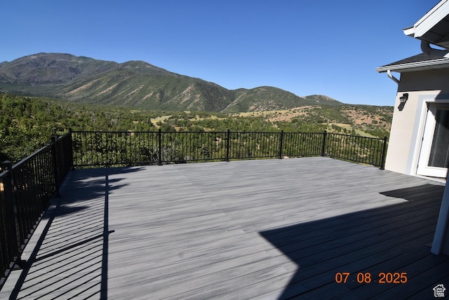 107 W High Sierra Dr, Elk Ridge, UT 84651 - wooden deck with a mountain view