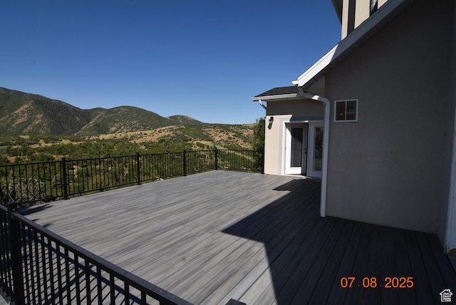 107 W High Sierra Dr, Elk Ridge, UT 84651 - wooden terrace with a mountain view