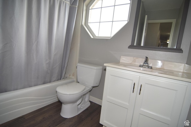 107 W High Sierra Dr, Elk Ridge, UT 84651 - full bath with vanity, shower / bath combo, and wood finished floors