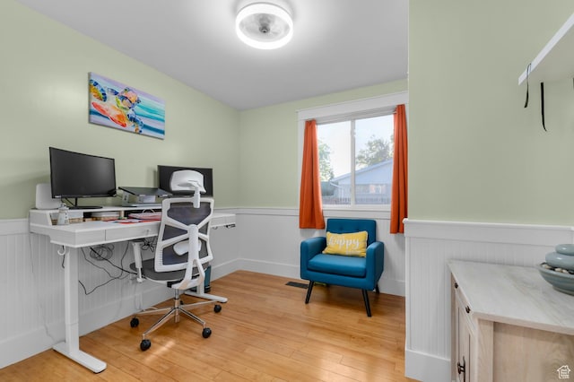 3558 S Chippewa Rd, West Valley City, UT 84120 - office with wainscoting and light wood-type flooring