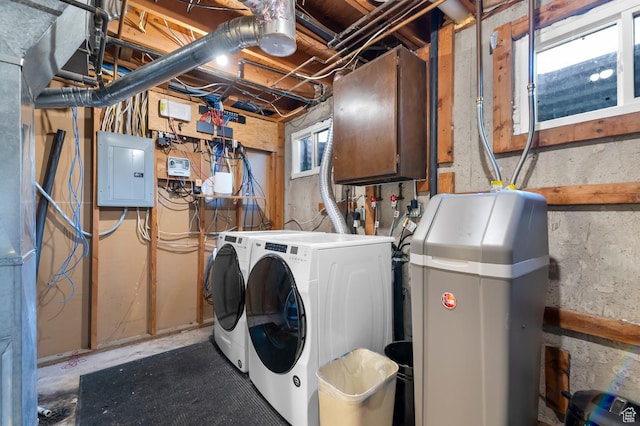 3558 S Chippewa Rd, West Valley City, UT 84120 - laundry area with electric panel and washing machine and dryer