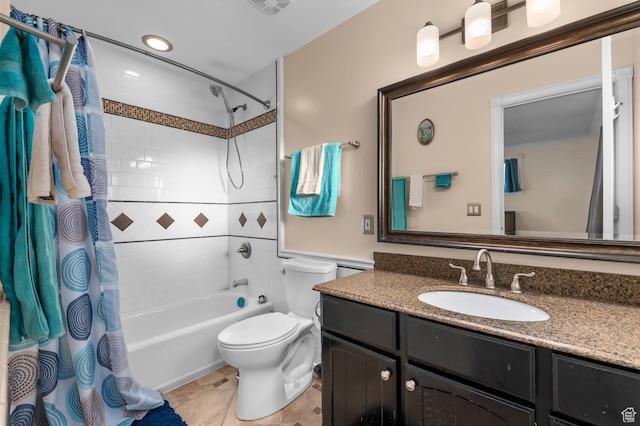 3558 S Chippewa Rd, West Valley City, UT 84120 - full bathroom featuring vanity and shower / bath combination with curtain