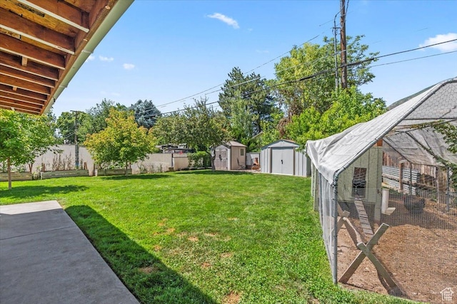 555 E 400 N, Springville, UT 84663 - fenced backyard featuring a storage unit