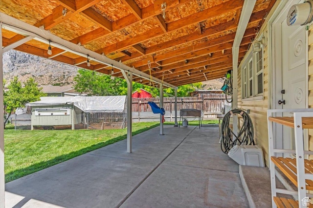 555 E 400 N, Springville, UT 84663 - fenced backyard featuring a patio