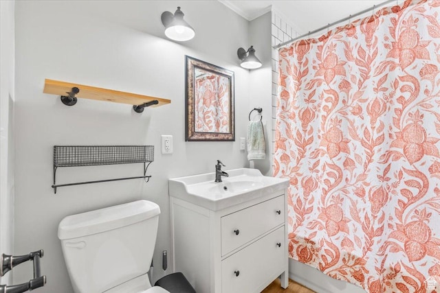 555 E 400 N, Springville, UT 84663 - bathroom with vanity and ornamental molding