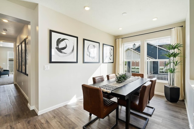 6181 W Franciscotti Dr Unit 521, South Jordan, UT 84009 - dining area with wood finished floors and recessed lighting