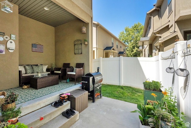 861 E Red Sage Ln, Murray, UT 84107 - view of patio / terrace featuring outdoor lounge area and area for grilling