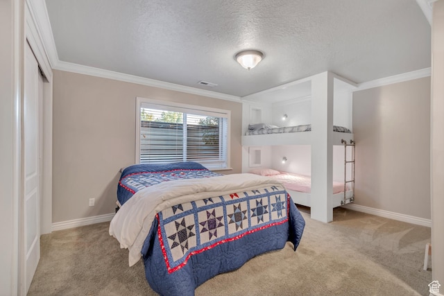 10768 N Fiddlesticks Lot 30, Cedar Hills, UT 84062 - bedroom featuring carpet flooring, ornamental molding, and a textured ceiling