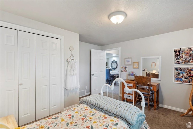 1184 Bridgecreek Ln, Layton, UT 84041 - bedroom featuring carpet, a closet, and a textured ceiling