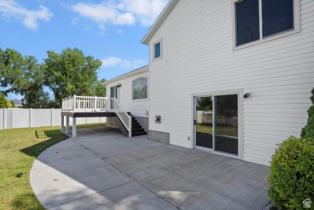 1184 Bridgecreek Ln, Layton, UT 84041 - view of patio with a wooden deck and stairs