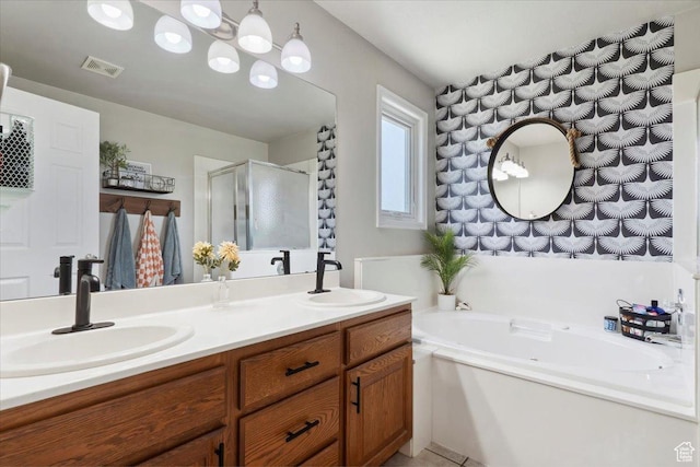 1184 Bridgecreek Ln, Layton, UT 84041 - full bath with a shower stall, a bath, and double vanity