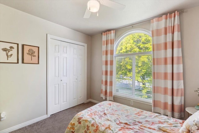 1184 Bridgecreek Ln, Layton, UT 84041 - bedroom with carpet flooring, a closet, and ceiling fan